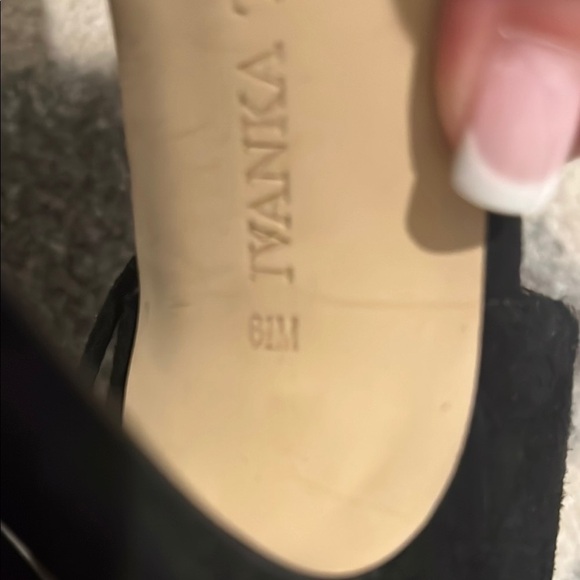 Ivanka Trump Suede Black Heels with Ankle Straps size 6.5 - Picture 7 of 7